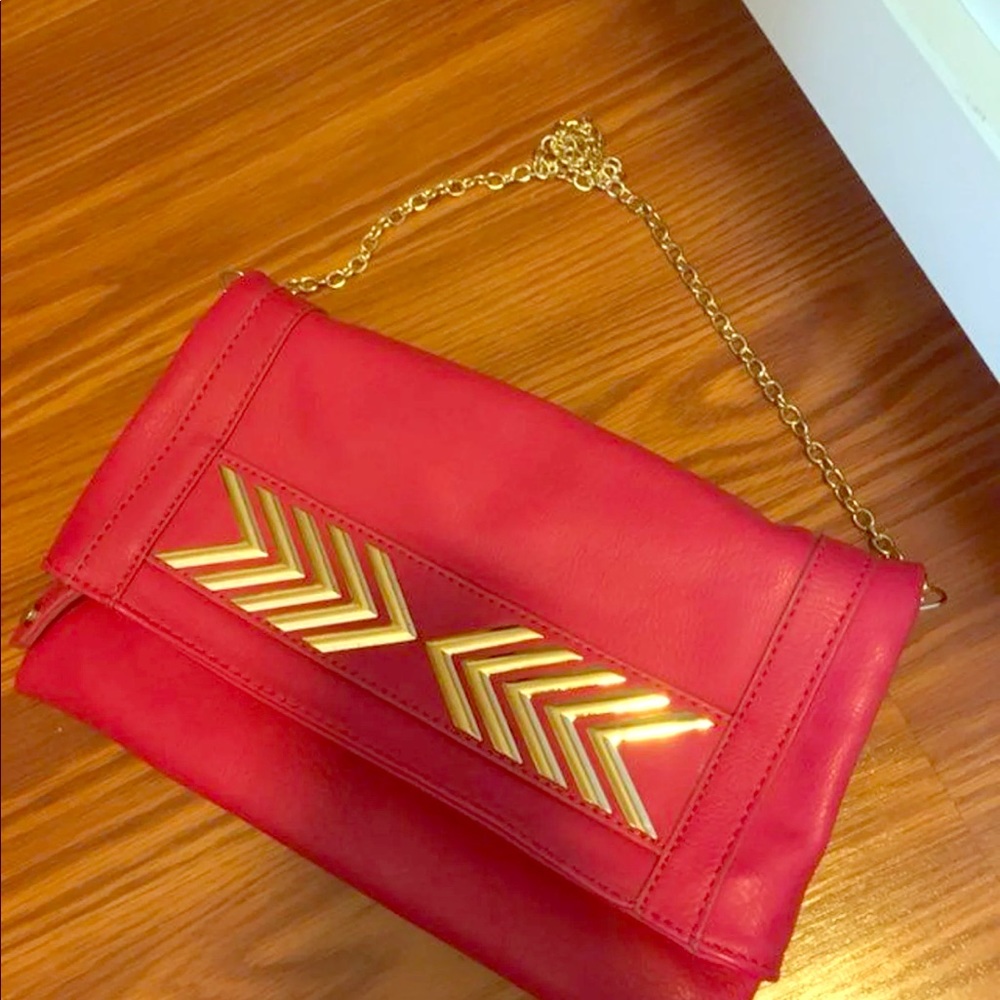 Pink clutch shoulder bag fancy elegant pink purse